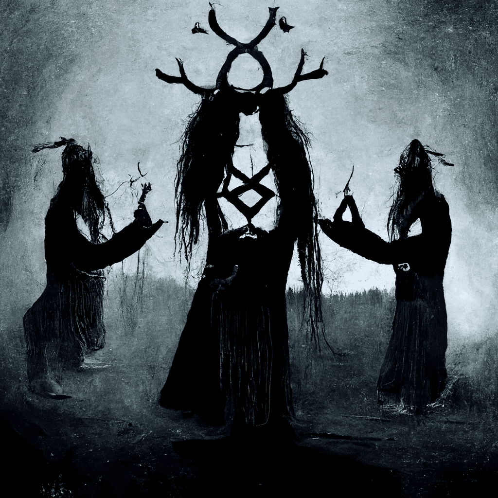 "summoning ritual in the style of Heilung" made with MidJourney