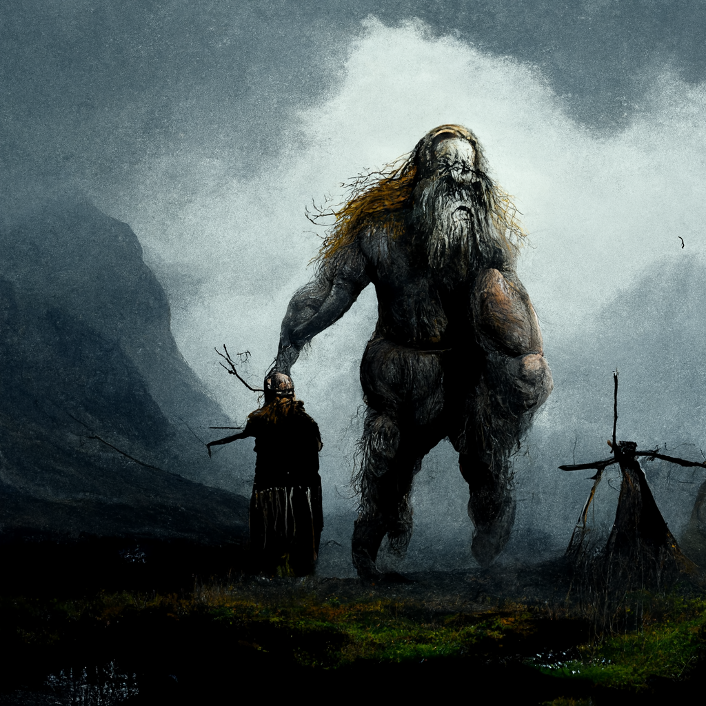 "old norse giant spirit" made with MidJourney