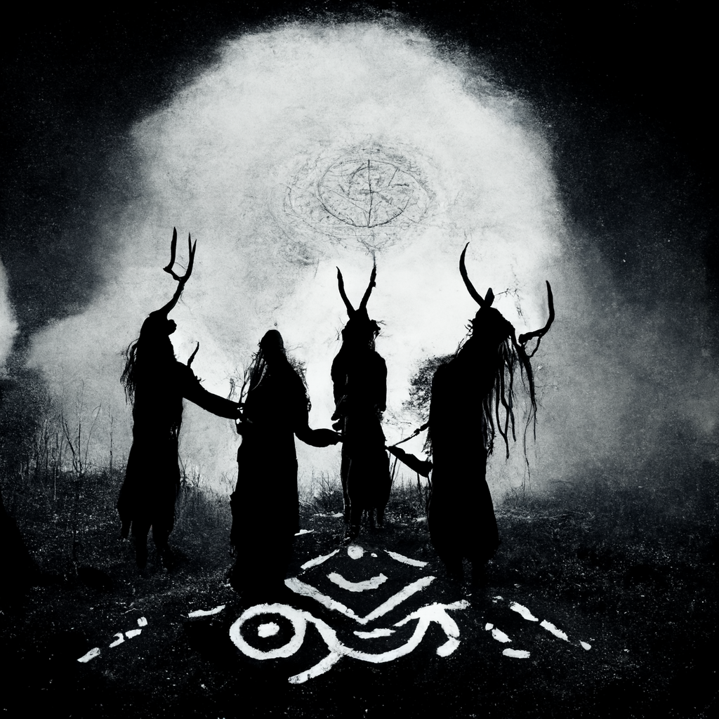 "summoning ritual in the style of Heilung" made with MidJourney