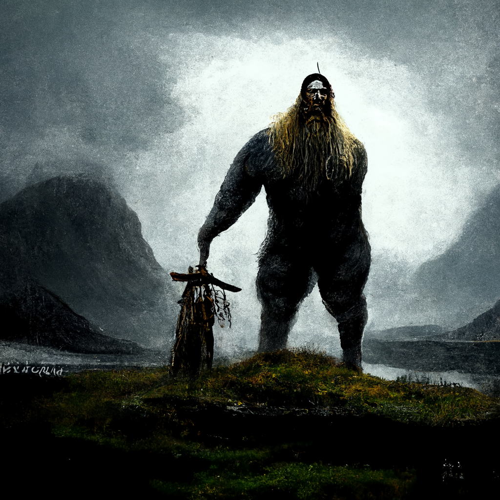 "old norse giant spirit" made with MidJourney